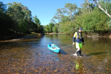 Kayaker on the Ovens River, by North East CMA