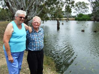 Campers Ron and Andrea Disher at Aysons Reserve, by North Central CMA