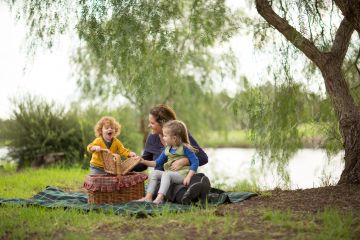 Family picnic at Maribyrnong River, by Chris Kapa. Image courtesy of Melbourne Water 
